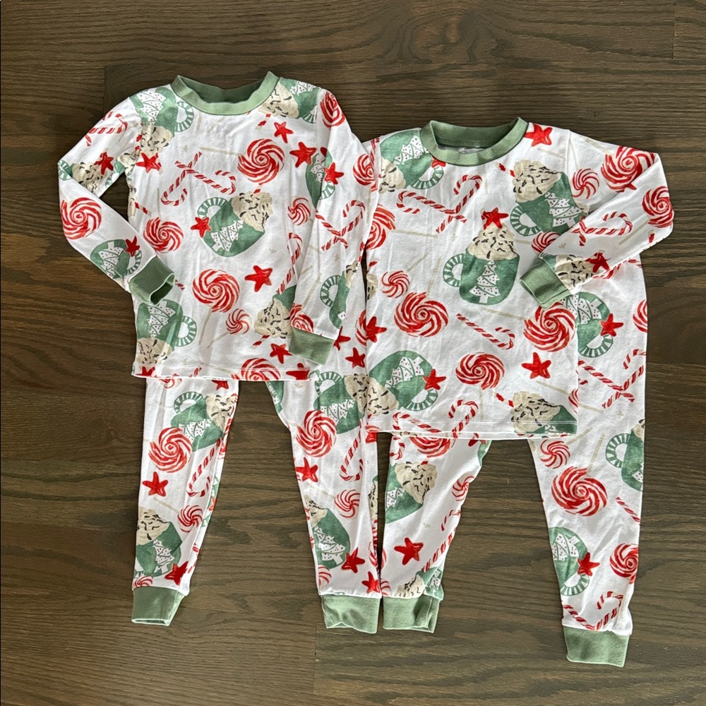 Burt’s Bees Baby Peppermint Mocha Organic Cotton Pajama Set 2-Piece EUC - Picture 2 of 10